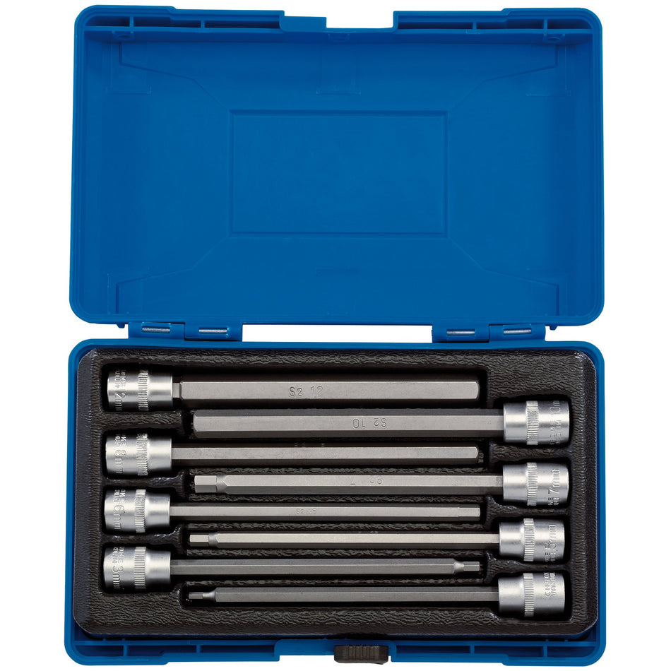 DRAPER 3/8" Sq. Dr. Hexagonal Socket Bit Set (8 piece) : Model No. D-HEX/8/150