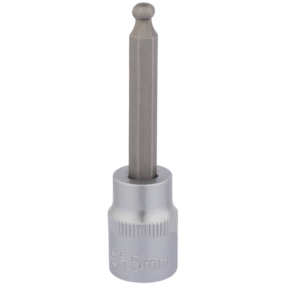 DRAPER 3/8" Sq. Dr. Ball End Hexagonal Socket Bits (5mm) : Model No. D-HEX-BALL/B