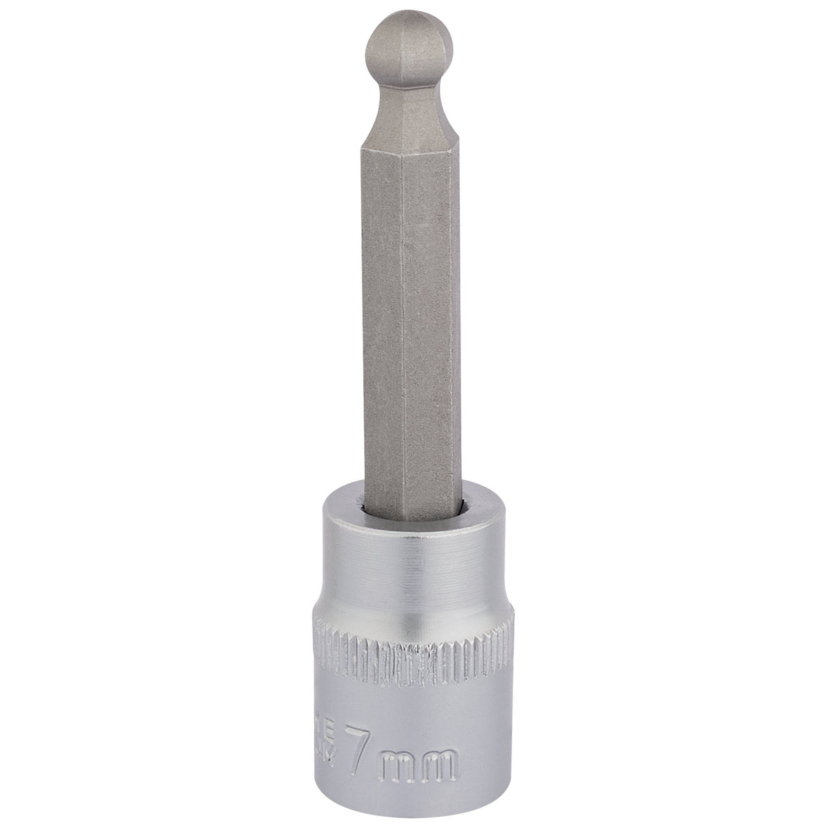 DRAPER 3/8" Sq. Dr. Ball End Hexagonal Socket Bits (7mm) : Model No. D-HEX-BALL/B