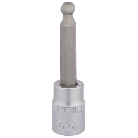 DRAPER 3/8" Sq. Dr. Ball End Hexagonal Socket Bits (7mm) : Model No. D-HEX-BALL/B