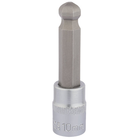DRAPER 3/8" Sq. Dr. Ball End Hexagonal Socket Bits (10mm) : Model No. D-HEX-BALL/B