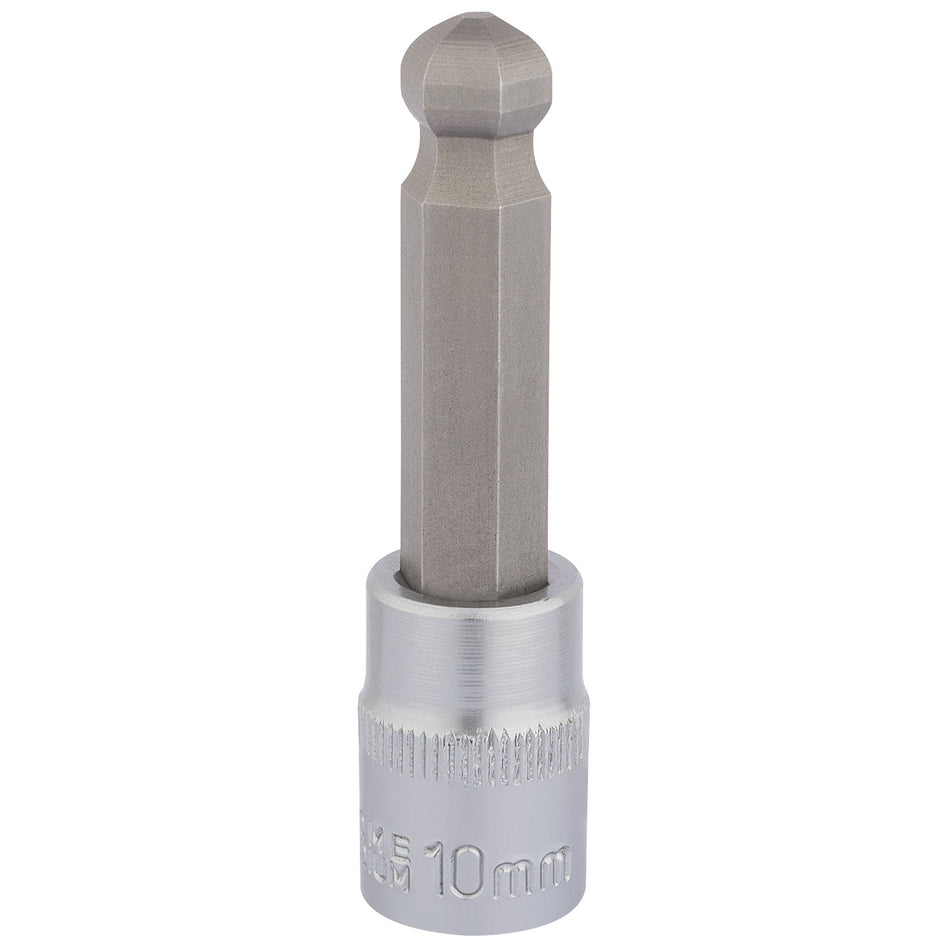 DRAPER 3/8" Sq. Dr. Ball End Hexagonal Socket Bits (10mm) : Model No. D-HEX-BALL/B