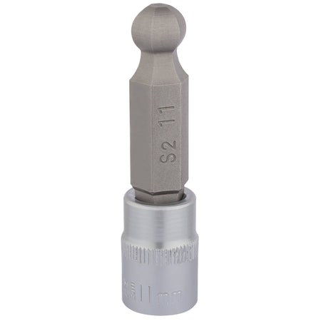DRAPER 3/8" Sq. Dr. Ball End Hexagonal Socket Bits (11mm) : Model No. D-HEX-BALL/B