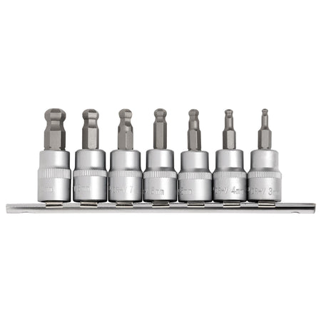 DRAPER 3/8" Sq. Dr. Hexagonal Socket Bit Set (7 piece) : Model No. D-HEX-B/7/55