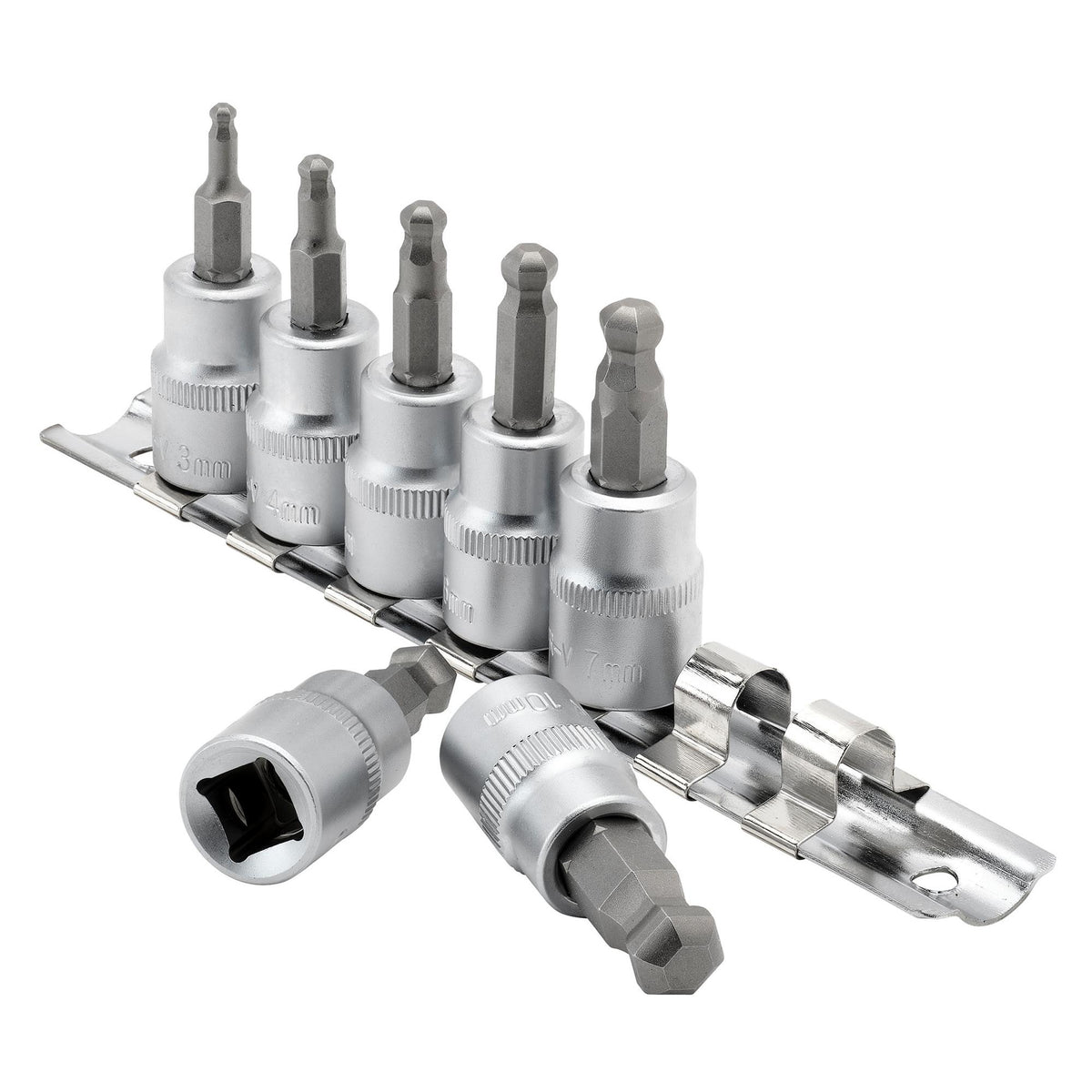 DRAPER 3/8" Sq. Dr. Hexagonal Socket Bit Set (7 piece) : Model No. D-HEX-B/7/55