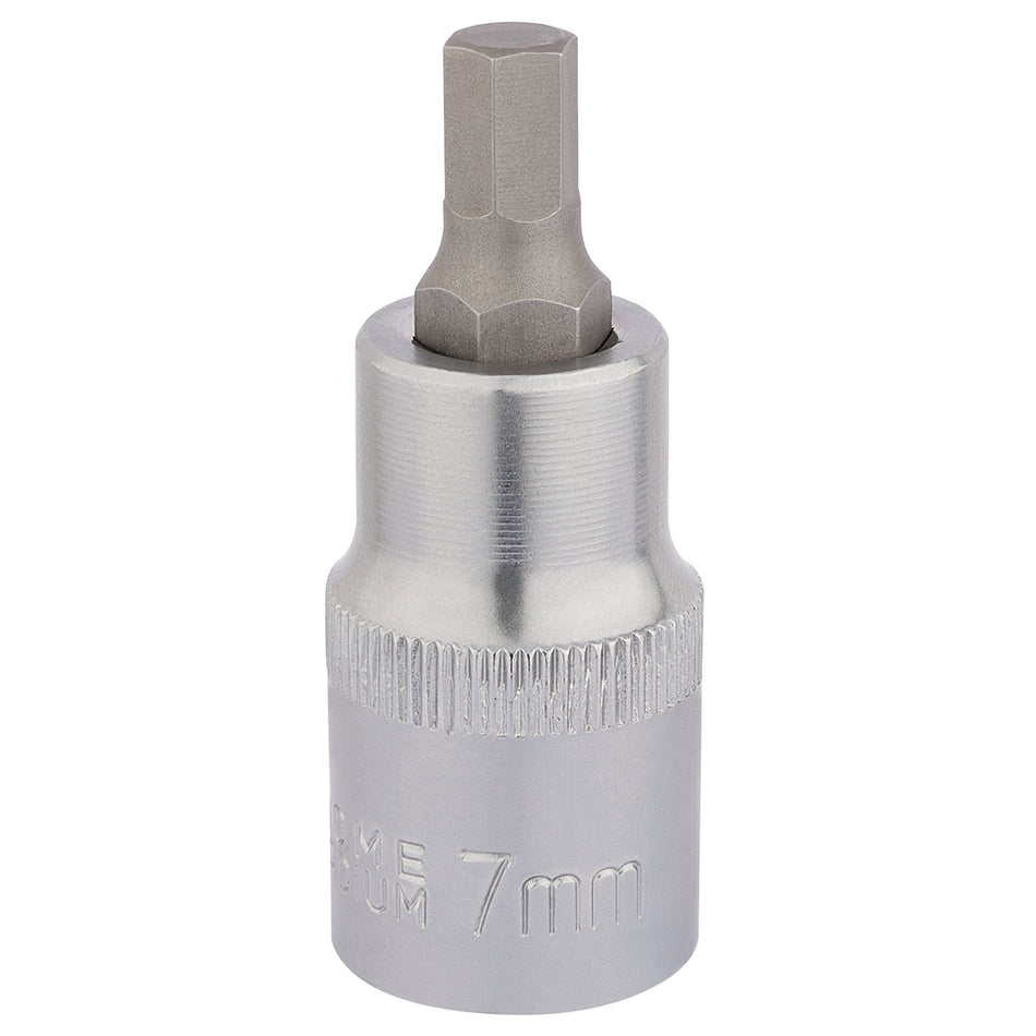 DRAPER 1/2" Sq. Dr. Hexagonal Socket Bits (7mm) : Model No. H-HEX/B