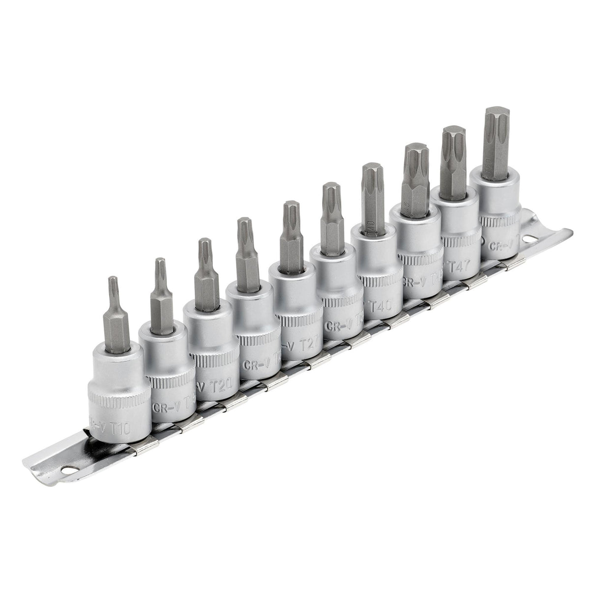 DRAPER 3/8" Sq. Dr. 48mm Long Draper TX STAR Socket Bit Set (10 Piece) : Model No. D-TX/10/55