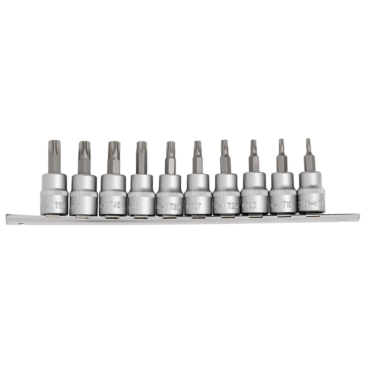DRAPER 3/8" Sq. Dr. 48mm Long Draper TX STAR Socket Bit Set (10 Piece) : Model No. D-TX/10/55