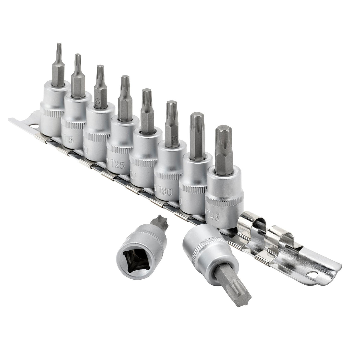 DRAPER 3/8" Sq. Dr. 48mm Long Draper TX STAR Socket Bit Set (10 Piece) : Model No. D-TX/10/55