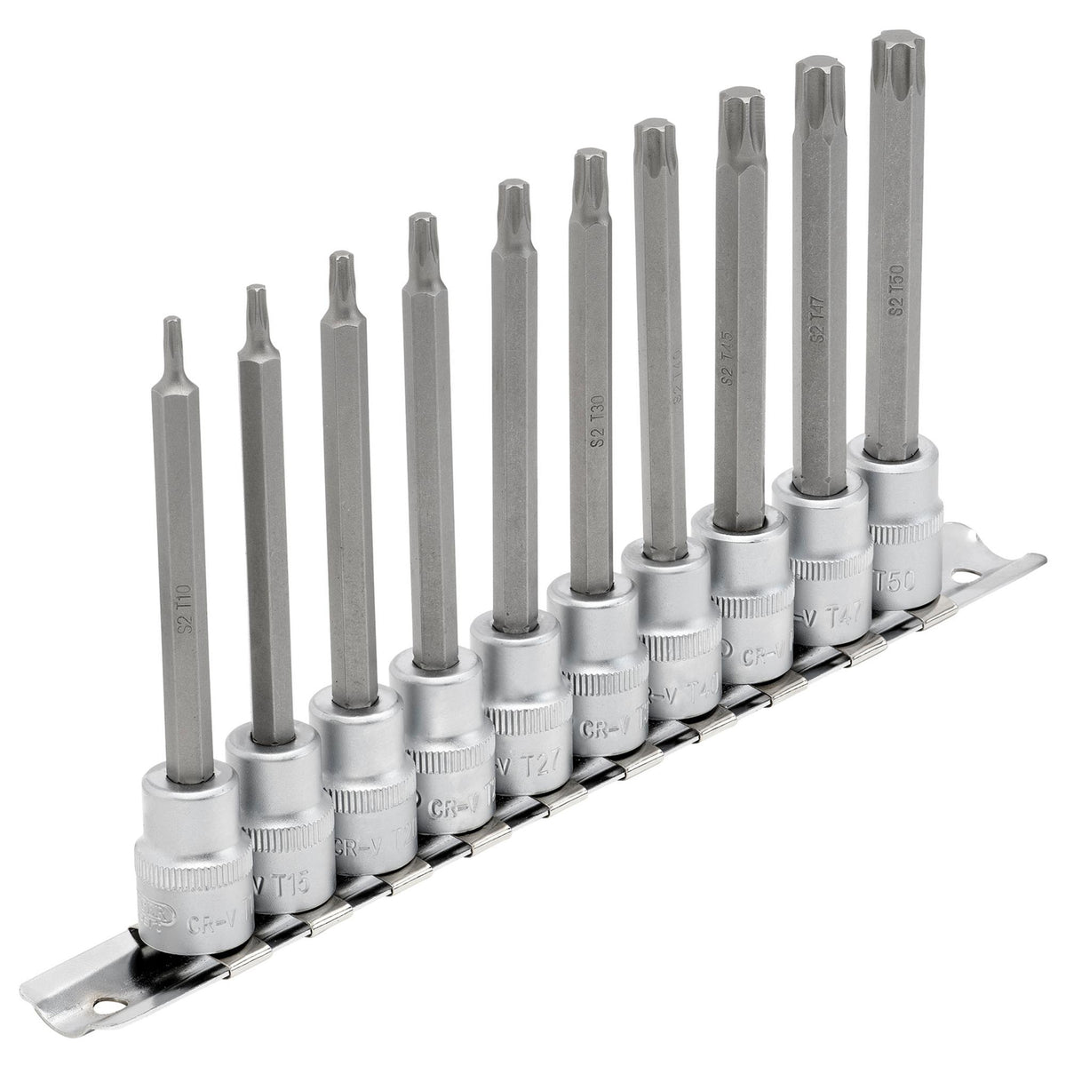 DRAPER 3/8" Sq. Dr. 100mm Long Draper TX STAR Socket Bit Set (10 Piece) : Model No. D-TX/10/100