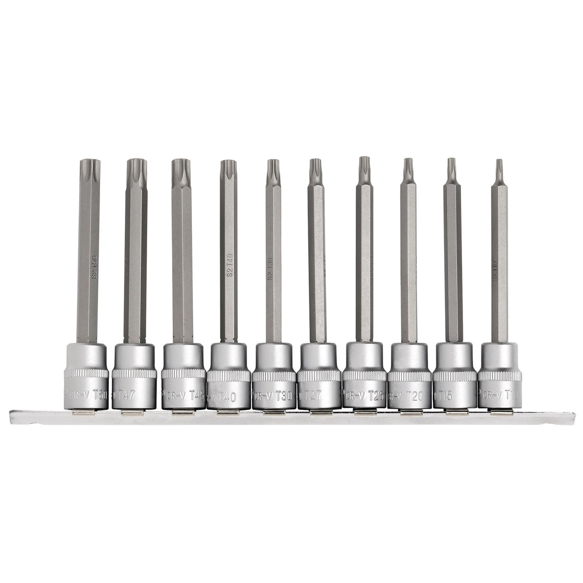 DRAPER 3/8" Sq. Dr. 100mm Long Draper TX STAR Socket Bit Set (10 Piece) : Model No. D-TX/10/100