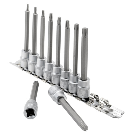 DRAPER 3/8" Sq. Dr. 100mm Long Draper TX STAR Socket Bit Set (10 Piece) : Model No. D-TX/10/100
