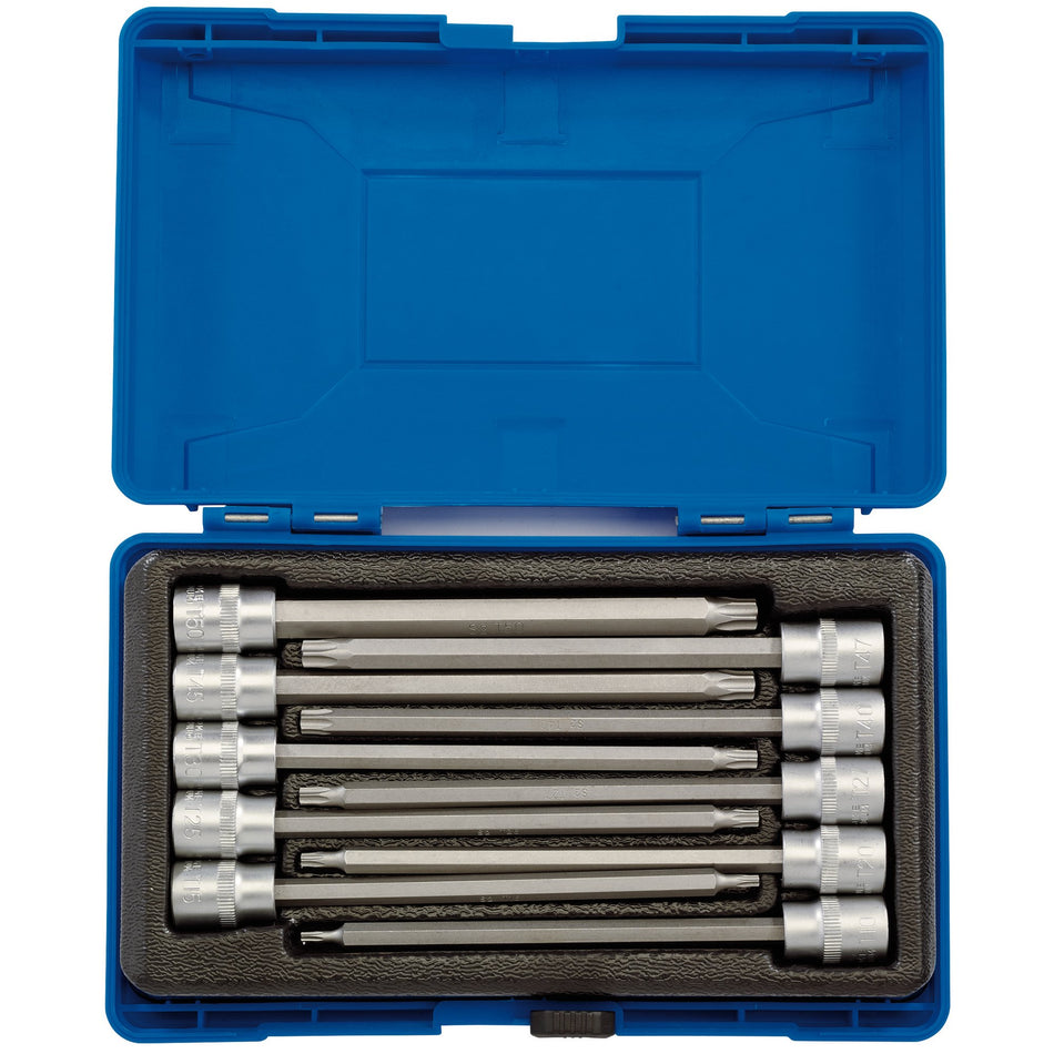 DRAPER 3/8" Sq. Dr. 150mm Long Draper TX STAR Socket Bit Set (10 Piece) : Model No. D-TX/10/150