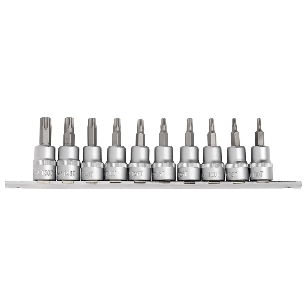 DRAPER 3/8" Sq. Dr. 48mm long Draper TX STAR Security Socket Bit Set (10 Piece) : Model No. D-TXT/10/55