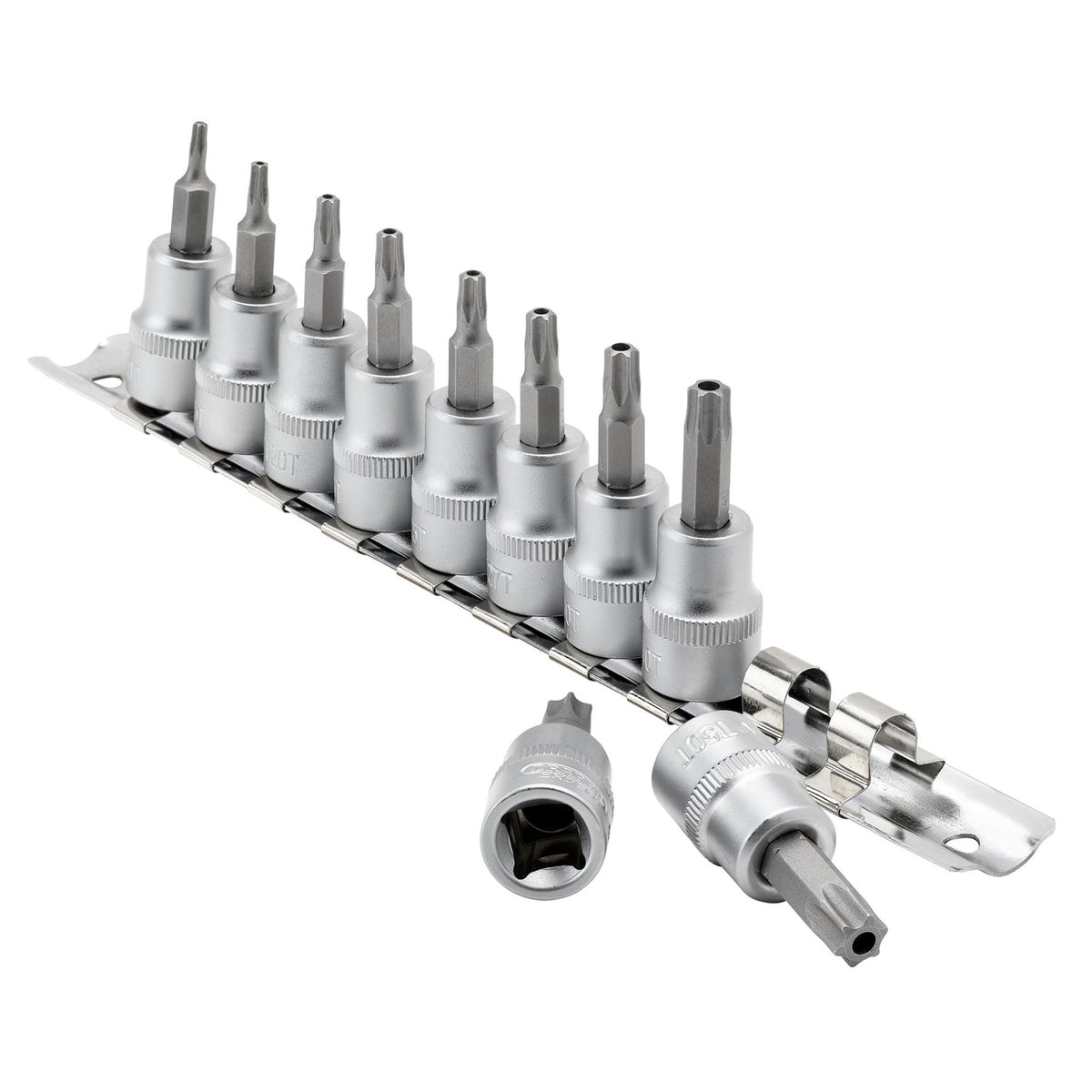 DRAPER 3/8" Sq. Dr. 48mm long Draper TX STAR Security Socket Bit Set (10 Piece) : Model No. D-TXT/10/55