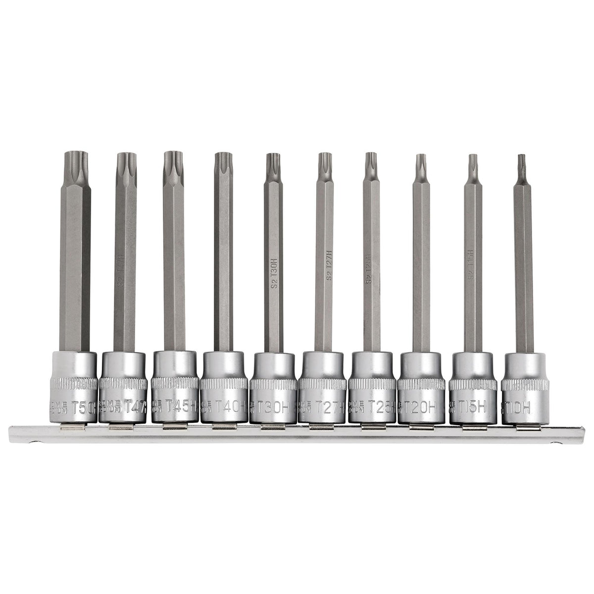 DRAPER 3/8" Sq. Dr. Draper TX STAR Security Socket Bit Set (10 Piece) : Model No. D-TXT/10/100