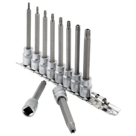 DRAPER 3/8" Sq. Dr. Draper TX STAR Security Socket Bit Set (10 Piece) : Model No. D-TXT/10/100