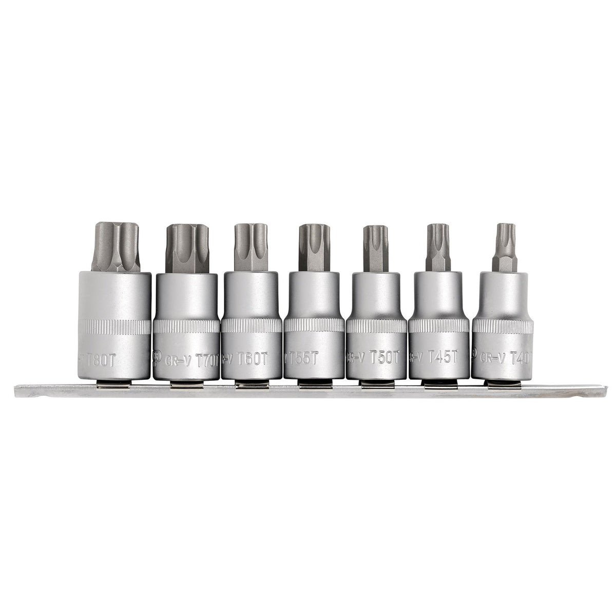 DRAPER 1/2" Sq. Dr. Draper TX STAR Security Socket Bit Set (7 Piece) : Model No. H-TXT/7/55
