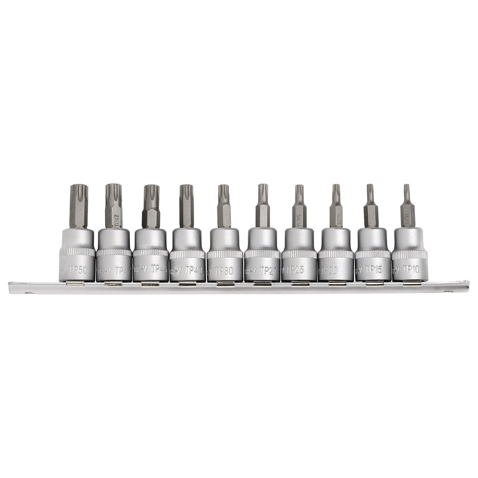 DRAPER 3/8" Sq. Dr. Draper TX STAR Plus Socket Bit Set (10 Piece) : Model No. D-TXP/10/55