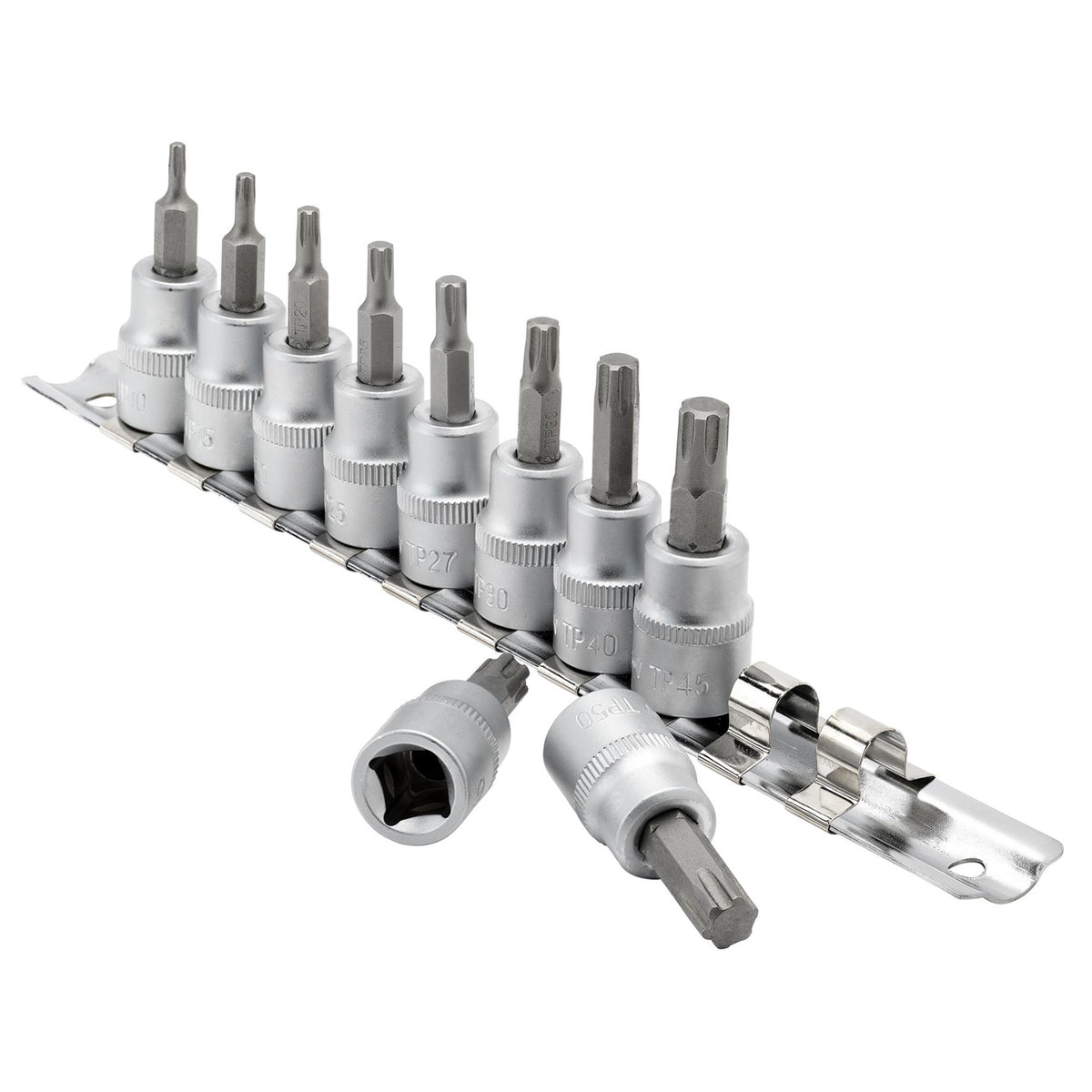 DRAPER 3/8" Sq. Dr. Draper TX STAR Plus Socket Bit Set (10 Piece) : Model No. D-TXP/10/55
