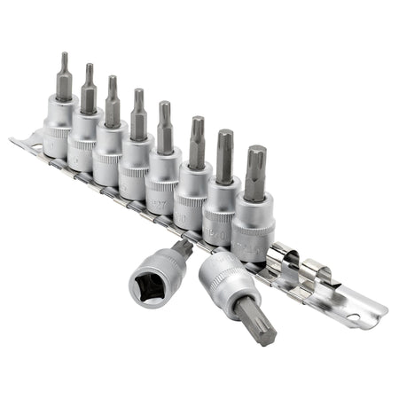 DRAPER 3/8" Sq. Dr. Draper TX STAR Plus Socket Bit Set (10 Piece) : Model No. D-TXP/10/55