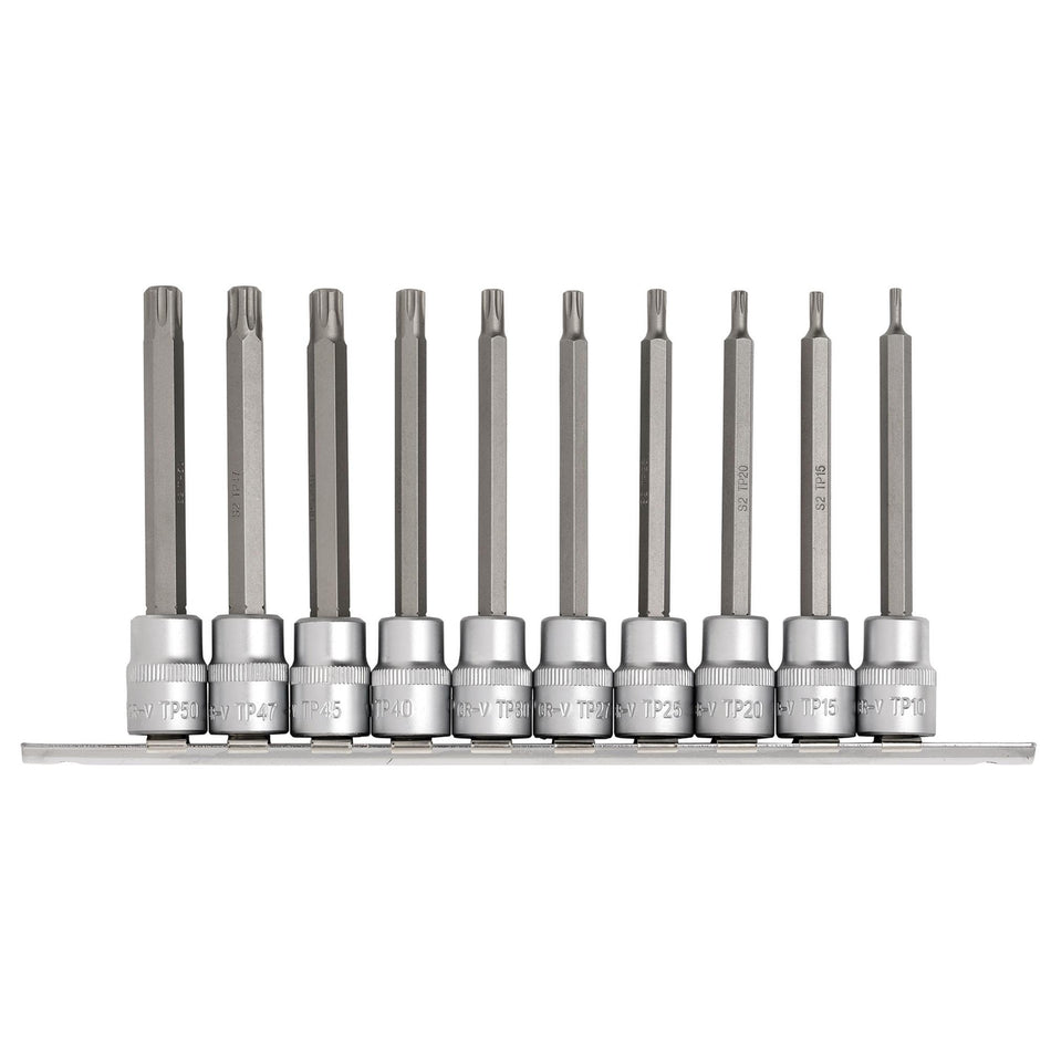 DRAPER 3/8" Sq. Dr. Draper TX STAR Plus Socket Bit Set (10 Piece) : Model No. D-TXP/10/100