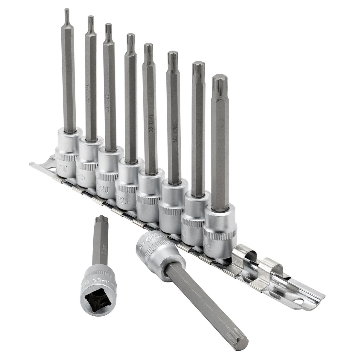 DRAPER 3/8" Sq. Dr. Draper TX STAR Plus Socket Bit Set (10 Piece) : Model No. D-TXP/10/100