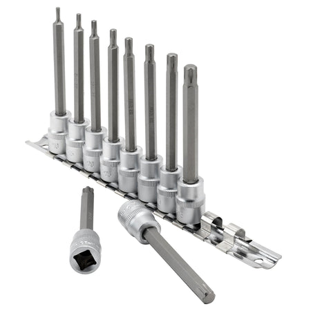 DRAPER 3/8" Sq. Dr. Draper TX STAR Plus Socket Bit Set (10 Piece) : Model No. D-TXP/10/100