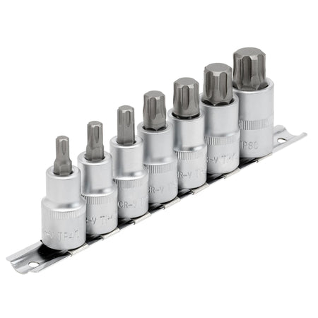 DRAPER 1/2" Sq. Dr. Draper TX STAR Plus Socket Bit Set (7 Piece) : Model No. H-TXP/7/50