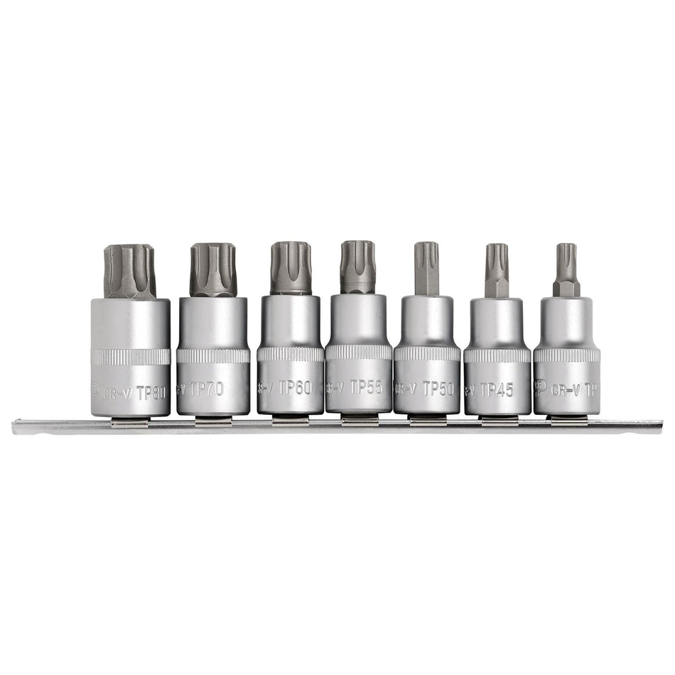 DRAPER 1/2" Sq. Dr. Draper TX STAR Plus Socket Bit Set (7 Piece) : Model No. H-TXP/7/50