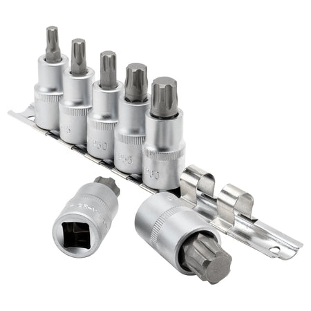 DRAPER 1/2" Sq. Dr. Draper TX STAR Plus Socket Bit Set (7 Piece) : Model No. H-TXP/7/50