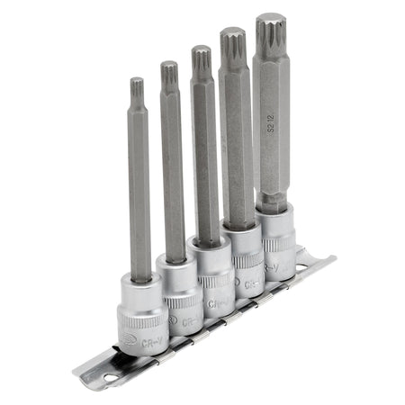 DRAPER 3/8" Sq. Dr. Spline Socket Bit Set (5 piece) : Model No. D-SPLINE/5/100
