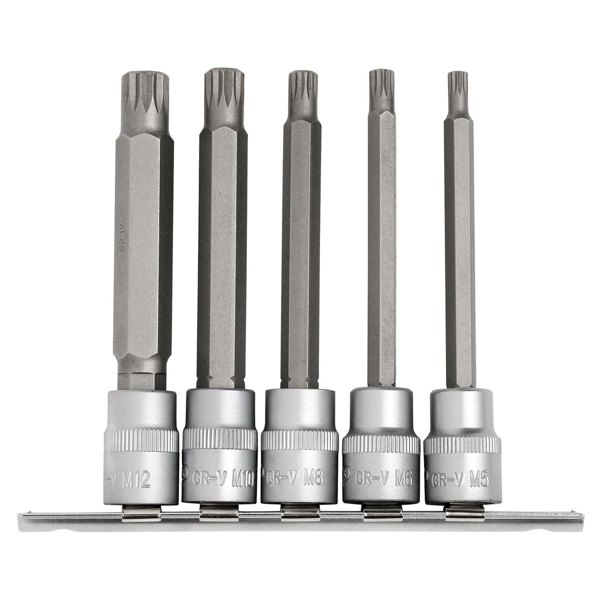 DRAPER 3/8" Sq. Dr. Spline Socket Bit Set (5 piece) : Model No. D-SPLINE/5/100