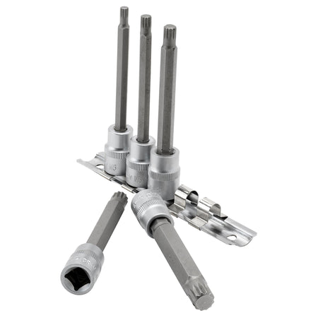 DRAPER 3/8" Sq. Dr. Spline Socket Bit Set (5 piece) : Model No. D-SPLINE/5/100