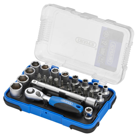 DRAPER 1/4" Sq. Dr. Metric Socket Set (25 Piece) : Model No. BD25M