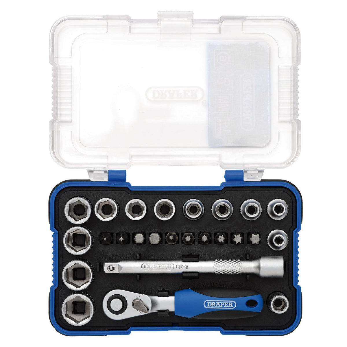 DRAPER 1/4" Sq. Dr. Metric Socket Set (25 Piece) : Model No. BD25M