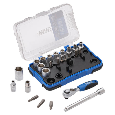 DRAPER 1/4" Sq. Dr. Metric Socket Set (25 Piece) : Model No. BD25M