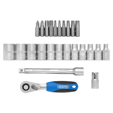 DRAPER 1/4" Sq. Dr. Metric Socket Set (25 Piece) : Model No. BD25M