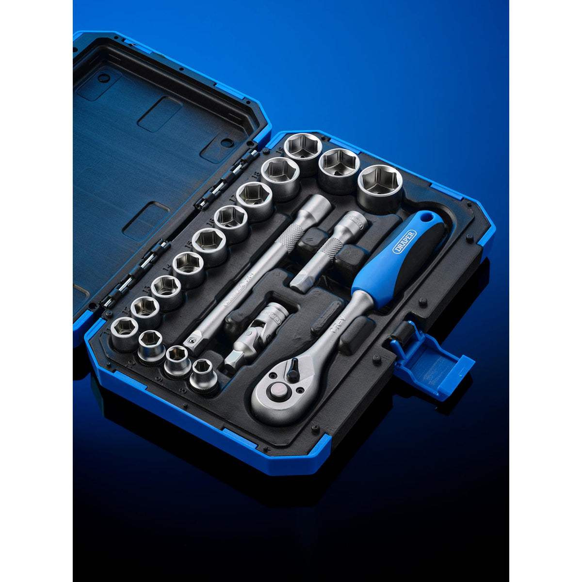 DRAPER 3/8" Sq. Dr. Metric Socket Set (18 Piece) : Model No. DD18M