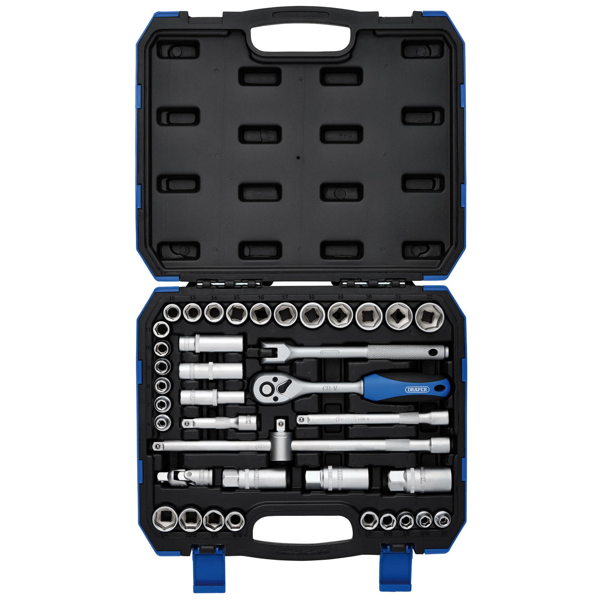 DRAPER 3/8" Sq. Dr. MM/AF Combined Socket Set (39 Piece) : Model No. DD39AM