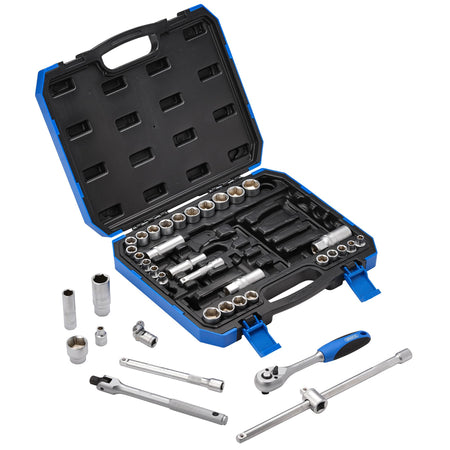 DRAPER 3/8" Sq. Dr. MM/AF Combined Socket Set (39 Piece) : Model No. DD39AM