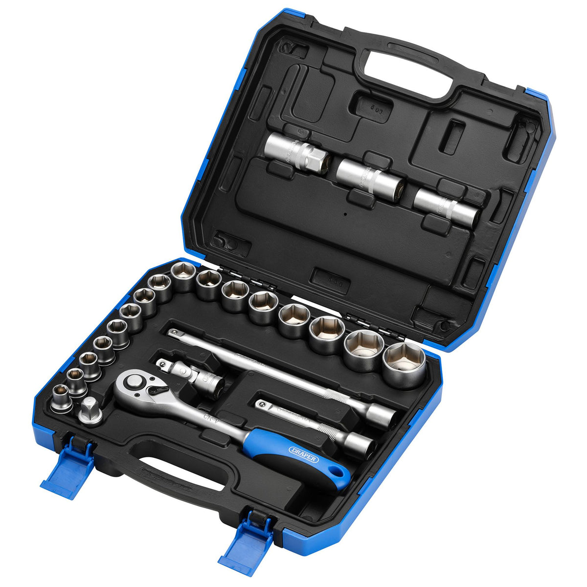 DRAPER 1/2" Sq. Dr. Metric Socket Set (24 Piece) : Model No. HD24M