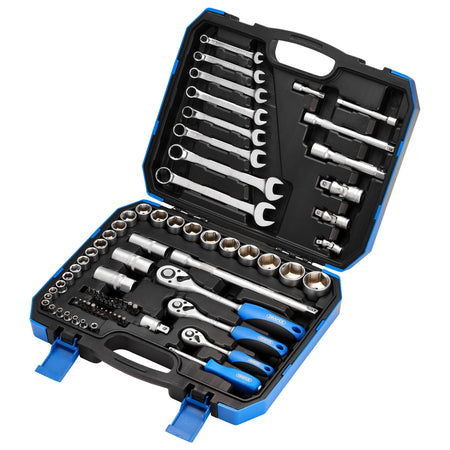 DRAPER 1/4", 3/8" and 1/2" Sq. Dr. Metric Tool Kit (75 piece) : Model No. TKD75M