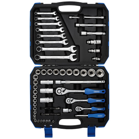 DRAPER 1/4", 3/8" and 1/2" Sq. Dr. Metric Tool Kit (75 piece) : Model No. TKD75M