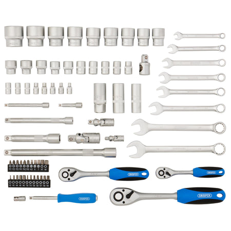 DRAPER 1/4", 3/8" and 1/2" Sq. Dr. Metric Tool Kit (75 piece) : Model No. TKD75M