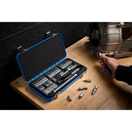 DRAPER 1/4" Sq. Dr. Metric Socket Set in Metal Case (38 piece) : Model No. BD38M/MT