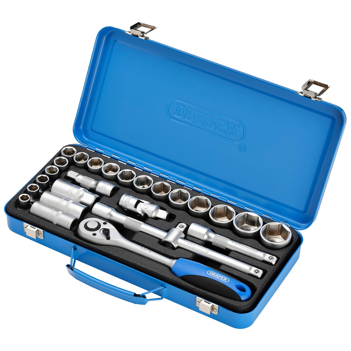 DRAPER 1/2" Sq. Dr. Metric Socket Set (26 Piece) : Model No. HD26M/MT