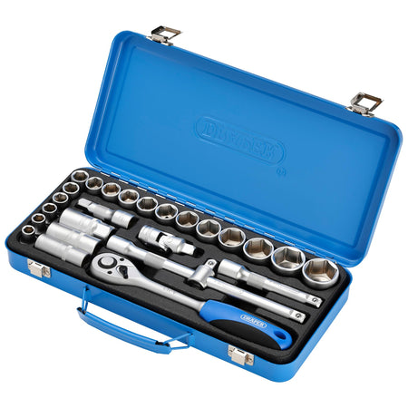 DRAPER 1/2" Sq. Dr. Metric Socket Set (26 Piece) : Model No. HD26M/MT