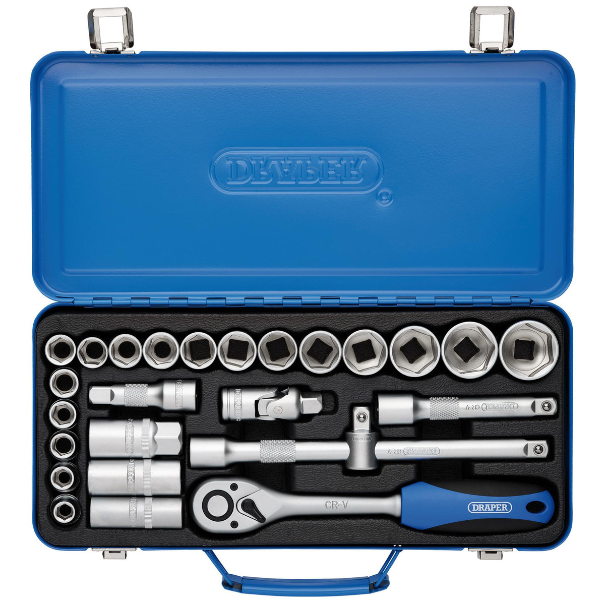 DRAPER 1/2" Sq. Dr. Metric Socket Set (26 Piece) : Model No. HD26M/MT