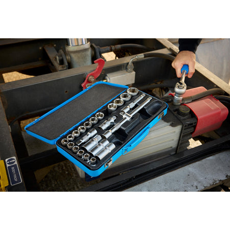 DRAPER 1/2" Sq. Dr. Metric Socket Set (26 Piece) : Model No. HD26M/MT